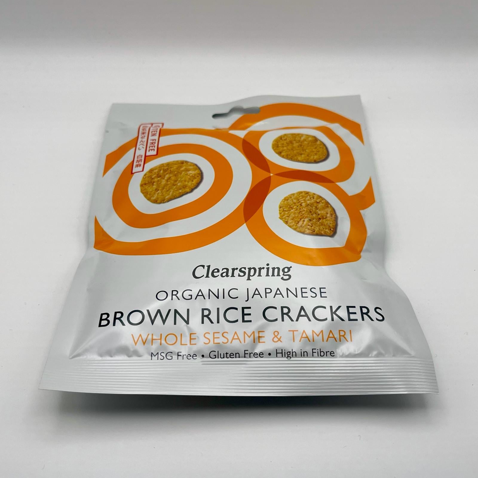 Clearspring - Crackers Råris Sesam 40g