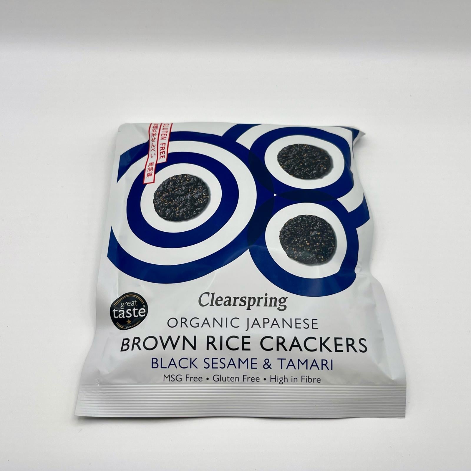 Clearspring - Crackers Råris Svart Sesam 40g