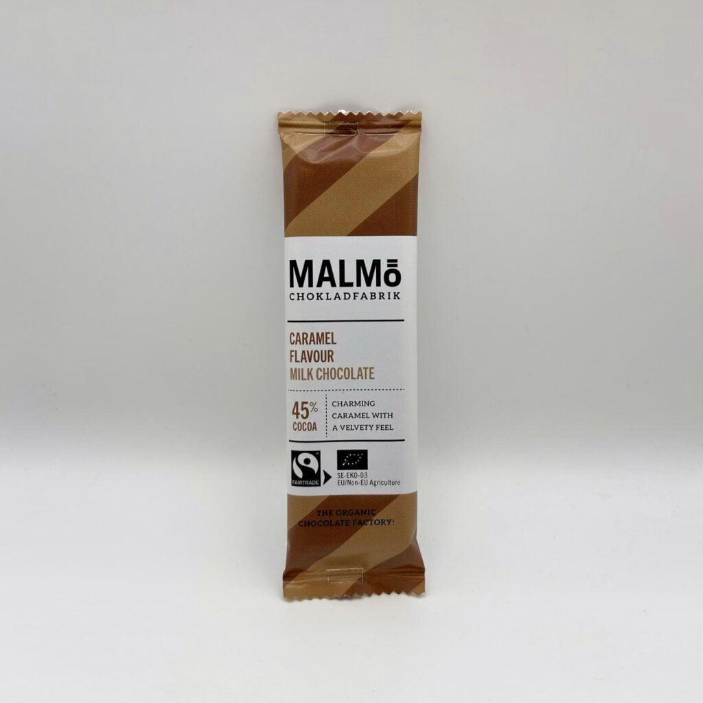 Malmö Chokladfabrik - Caramel Flavour Milk Chocolate 45% Cacao 25g