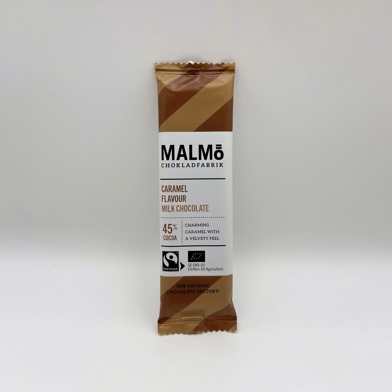 Malmö Chokladfabrik - Caramel Flavour Milk Chocolate 45% Cacao 25g