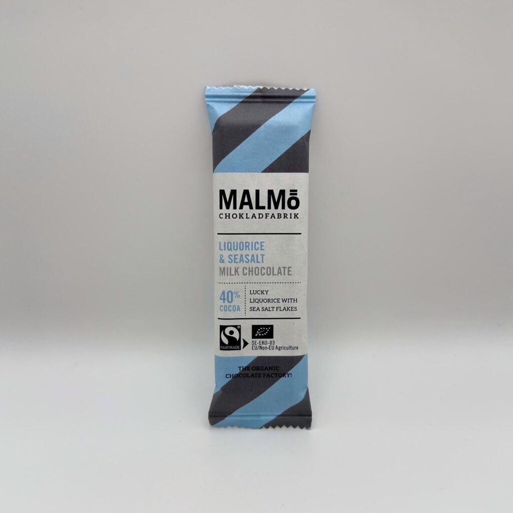 Malmö Chokladfabrik - Licorice & Sea Salt Milk Chocolate 40% 25g