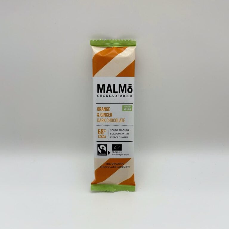 Malmö Chokladfabrik - Orange & Ginger Dark Chocolate 68% Cacao 25g