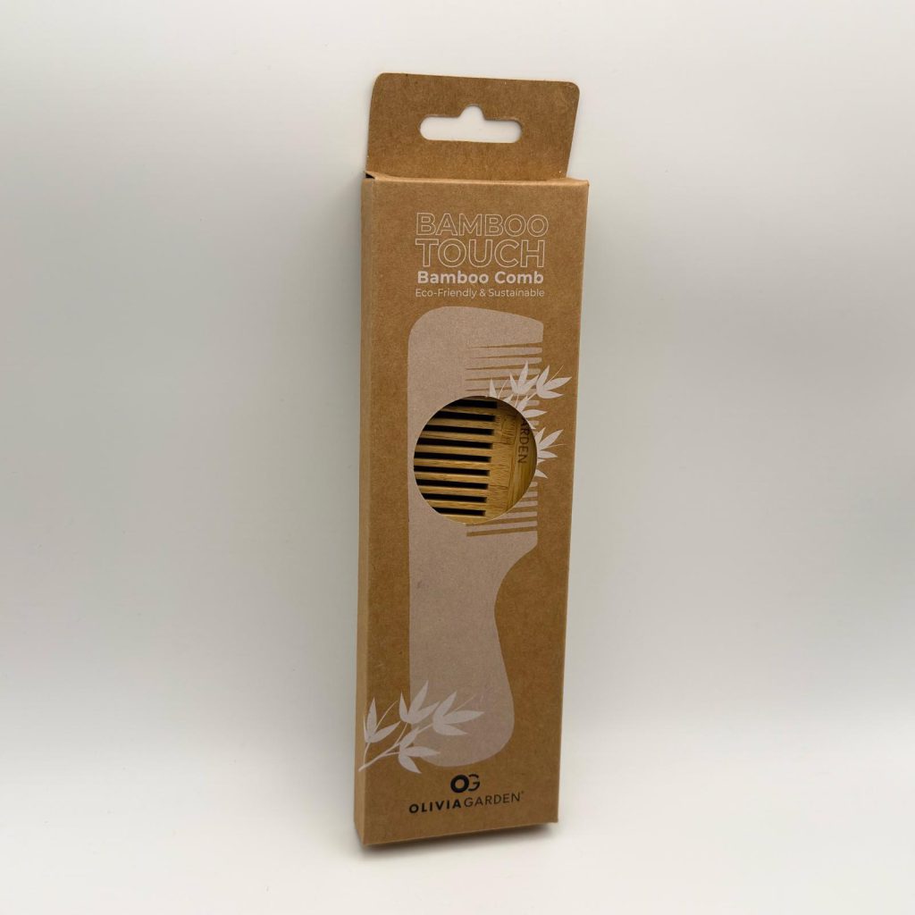 Olivia Garden - Hårkam Bambu Grovtandad med Handtag