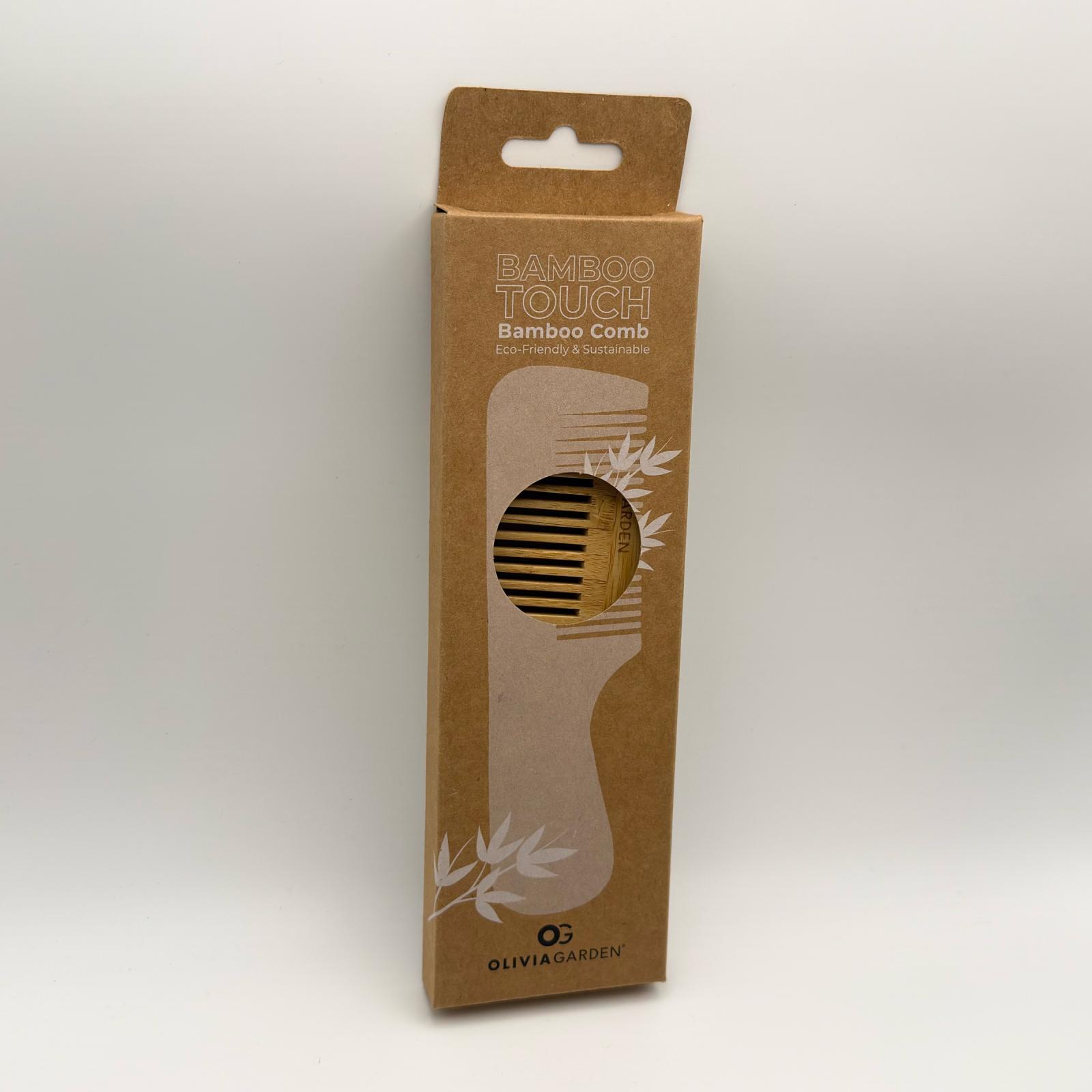 Olivia Garden - Hårkam Bambu Grovtandad med Handtag