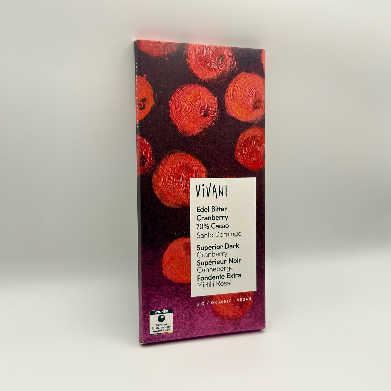 Vivani - Choklad Superior Dark Cranberry 70% 100g